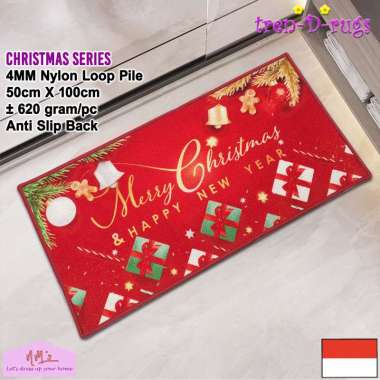 Tren-D-rugs - Karpet keset kaki natal christmas alas lantai kamar tidur kamar mandi pintu masuk dapu