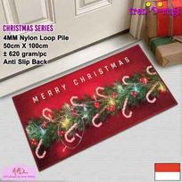 Tren-D-rugs - Karpet keset kaki natal christmas alas lantai kamar tidur kamar mandi pintu masuk dapur kitchen mat anti slip murah 50 cm x 100 cm - NMs