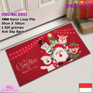 Tren-D-rugs - Karpet keset kaki natal christmas alas lantai kamar tidur kamar mandi pintu masuk dapu