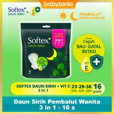 Softex Daun Sirih Pembalut Wanita 3 in 1 - 16 s