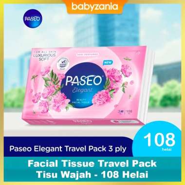 Paseo Facial Tissue Travel Pack Tisu Wajah - 108 Helai