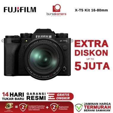 BKP FUJIFILM X-T5 Mirrorless Camera (Black) Original RESMI. KIT 1680