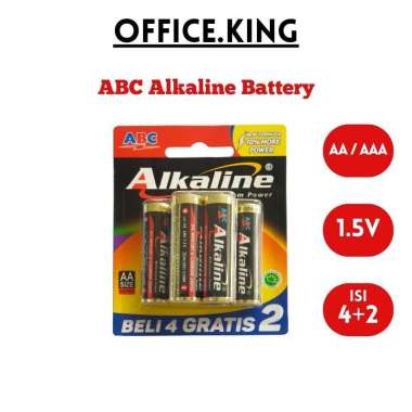 Baterai ABC Alkaline Size AA/AAA (4+2) Isi 6 PCS AA Isi 6