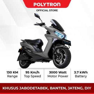 (BANTUAN PEMERINTAH) Polytron Fox R Electric Sepeda Motor Listrik - OTR Jabodetabek, Jawa Tengah dan Yogyakarta Graphite Grey Matte