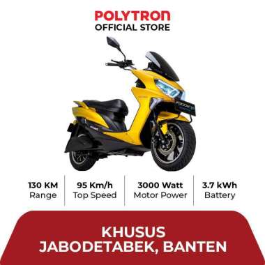 Subsidi Polytron Fox R Electric Sepeda Motor Listrik - OTR Jabodetabek, Banten Bumble Bee Yellow