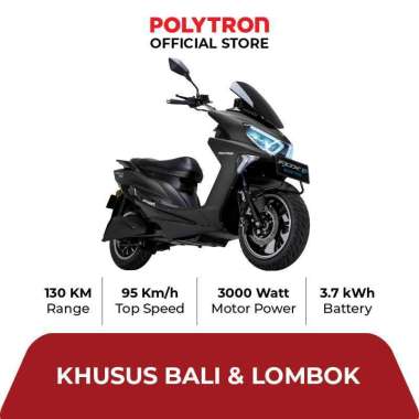 Subsidi Polytron Fox R Electric Sepeda Motor Listrik - OTR Bali, Lombok Bali Midnight Black