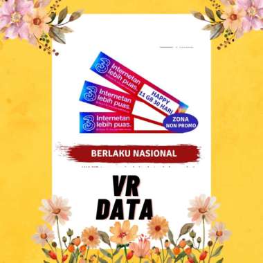 TRI HAPPY 11GB 30HARI + TIXTOX 5GB NASIONAL
