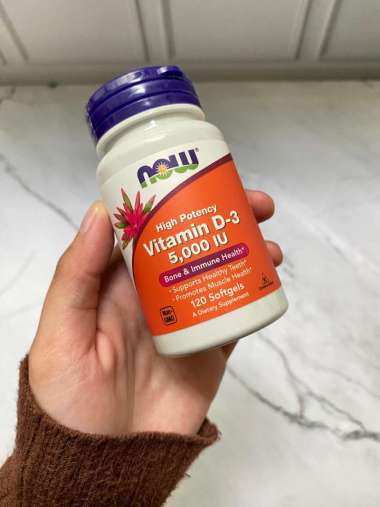 NOW FOOD VITAMIN D3 5000 IU - Vit D D-3 5000IU 120 Softgels