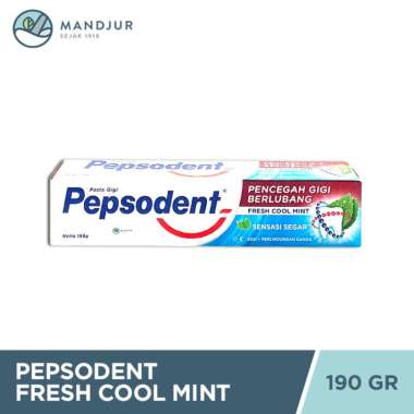 Pepsodent Pencegah Gigi Berlubang Fresh Cool Mint 190 Gr - Melindungi Gigi Berlubang Sensasi Dingin