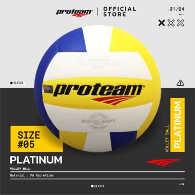 PROTEAM Bola Voli Platinum BIRU KUNING PUTIH