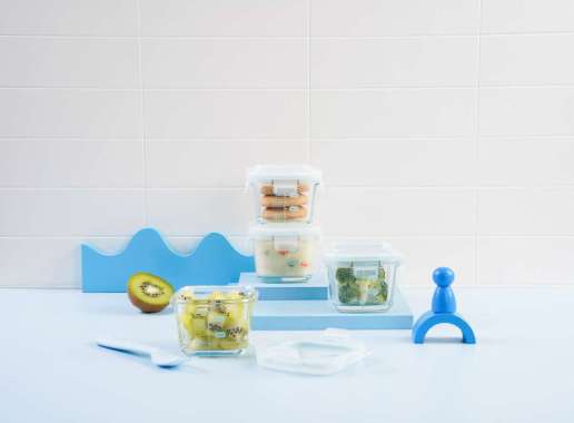 Little Dimple Mini Square Container - Blue