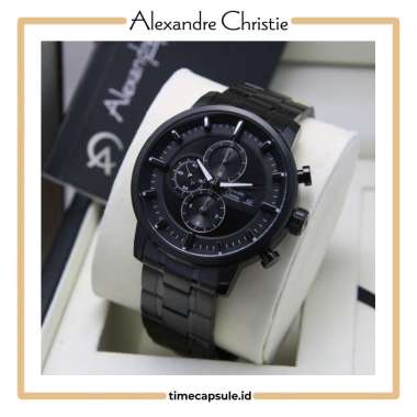 Jam Tangan Pria ALEXANDRE CHRISTIE Original AC 6323 MC Garansi Resmi 1 Tahun FULL BLACK