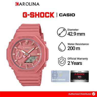 Jam Tangan Wanita CASIO G-SHOCK GMAβS2100β4A2 Mini CasiOak Ladies Pink Digital Analog Dial Pink Resi