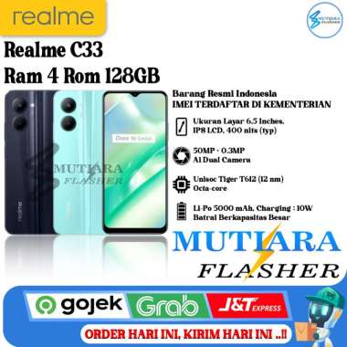 Realme C33 Ram 4 Rom 128GB HItam