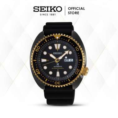 Jam Tangan Pria Seiko Prospex SRPD46K1 Black Turtle Gold Ring Edition Automatic SRPD46 Black