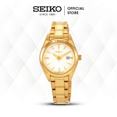 Jam Tangan Pria Seiko Classic Quartz Stainless Steel SUR198P1 SUR198 Original Gold