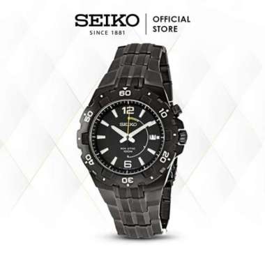 Jam Tangan Pria Seiko Kinetic Stainless Steel SKA447 Original Black