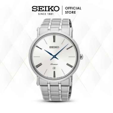 Jam Tangan Pria Seiko Premier Quartz Stainless Steel SKP391P1 SKP391 Original Silver