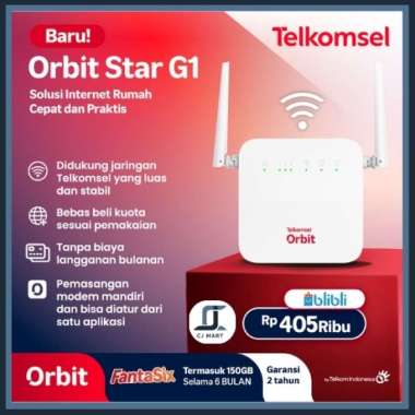 Telkomsel Orbit Star G1 Modem Wifi 4G High Speed Bonus Data