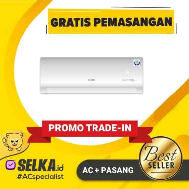 AC AKARI A-05TC88NLW + INSTALLASI [1/2 PK] STANDARD+PIPA +KABEL +BRACKET +DUCT TAPE +PIPA DRAIN