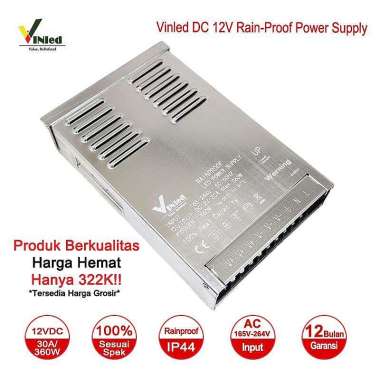 Vinled Rain Proof Power Supply 12V DC 30A - High Quality