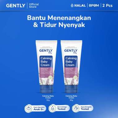 GENTLY Calming Baby Cream paket 2 pcs |Krim untuk Bayi Newborn - Perlengkapan Bayi Baru Lahir