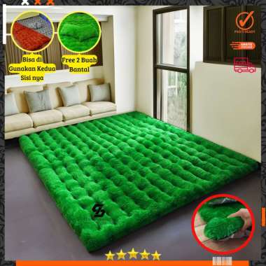 Kasur bulu tebal jumbo 180x100x8cm Super empuk/lembut/nyaman/murah KASURSAJA180x100 maroon