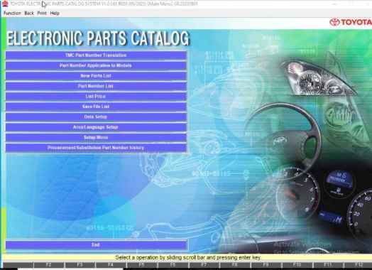 Software Electronic part catalog ( EPC ) TOYOTA Terbaru 2022