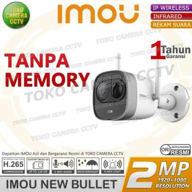 IMOU NEW BULLET 2MP CCTV WIFI KAMERA IP CAMERA WIRELESS OUTDOOR TANPA MEMORI MEMORI