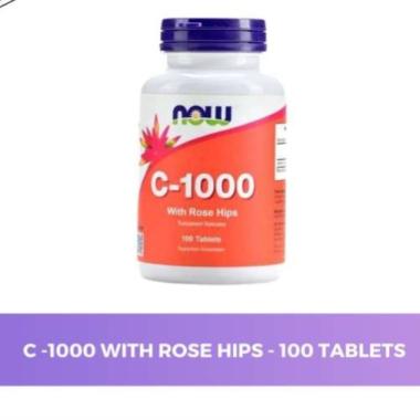 Now Foods C-1000 With Rose Hips 100 Tablet Vit C Vitamin C 1000mg