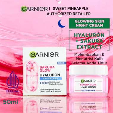 GARNIER Sakura Glow Sleeping Mask Night Cream 50ml - Cream Malam