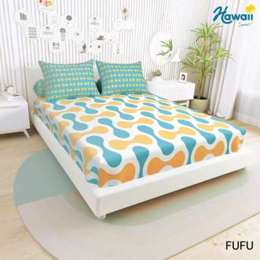 Hawaii Sprei Set Fitted Motif Ukuran King 180x200 Sprei No 1 Fufu