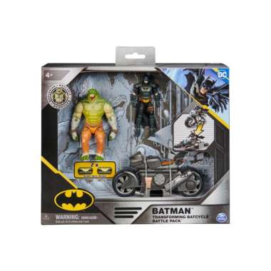 Mainan Figur DC Batman Batcycle Killer Croc