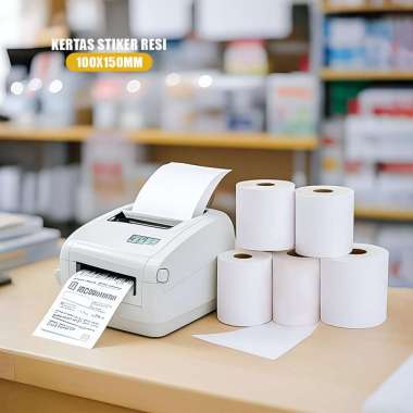 OEM ONE-A72 Label Sticker Thermal 100x150 MM Isi 500 LEMBAR / Kertas Stiker Resi Label Barcode / Ker