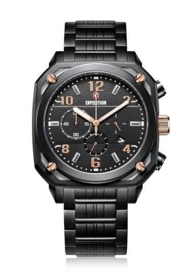 Jam Tangan Pria EXPEDITION Original E 6738 MC BLACK ROSEGOLD