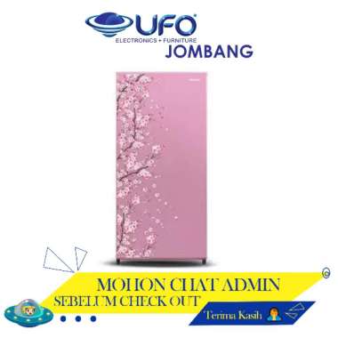 SJN162DS B/H/P Sharp Kulkas 1 Pintu Kirei III Sakura Series Lemari Es 133 Liter Hijau