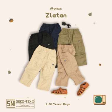 OVIKIDS ZLATAN Celana Anak Laki-Laki Chino Panjang Cargo 2-10 Tahun 2 NAVY