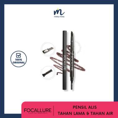 FOCALLURE Eyebrow Pen - Waterproof Long Lasting Eyebrow Pencil | Focallure Pensil Alis Original Blac