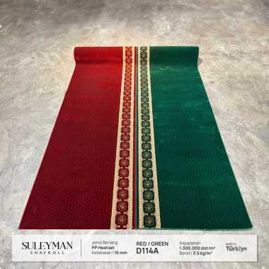 Karpet Masjid Turki Meteran Tebal Suleyman D114A Red