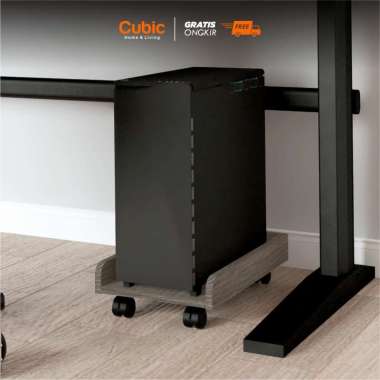 Cubic Tray Komputer / Rak Roda CPU Meja Komputer / YAGI TRAY 45 Phantom Oak