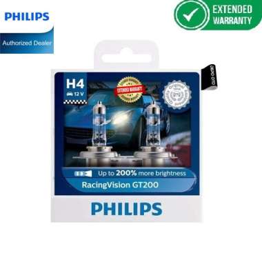 Philips Racing Vision GT200 H4 Bohlam Lampu Mobil Kuning