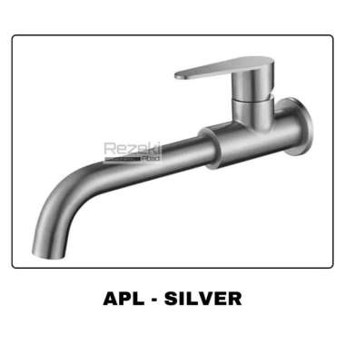 Kran Tembok Panjang Stainless - Model Long - Kran Air Kamar Mandi Long-Apl-Silver