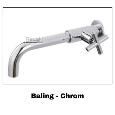 Kran Tembok Panjang Stainless - Model Long - Kran Air Kamar Mandi Baling-Chrom
