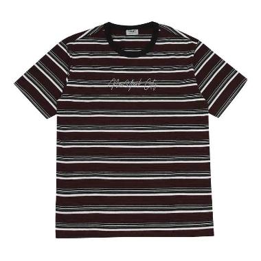 POLICE T-Shirt Salur Bordir Cotton Pria Maroon M