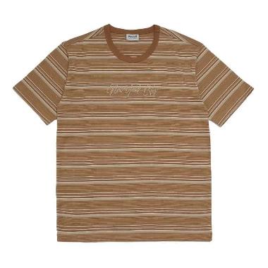 POLICE T-Shirt Salur Bordir Cotton Pria Coklat XL