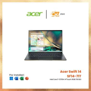 Acer Swift 14 SF14-71T [i7-13700H/14" Touch/16GB/1TB SSD/W11H/OHS21] Hijau