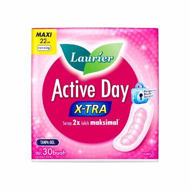 Promo Harga Laurier Active Day X-TRA Non Wing 22cm 30 pcs - Blibli