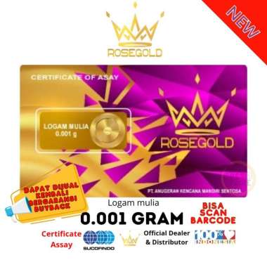 EMAS MINI ROSEGOLD 0.001 GRAM LOGAM MULIA