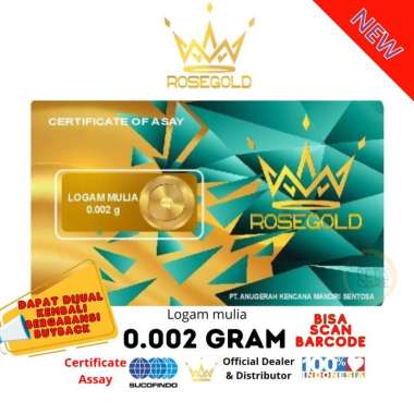 EMAS MINI ROSEGOLD 0.002 GRAM LOGAM MULIA