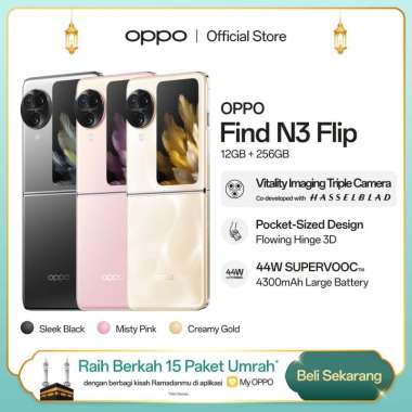 OPPO Find N3 Flip 12GB/256GB (Handphone Garansi Resmi) gold